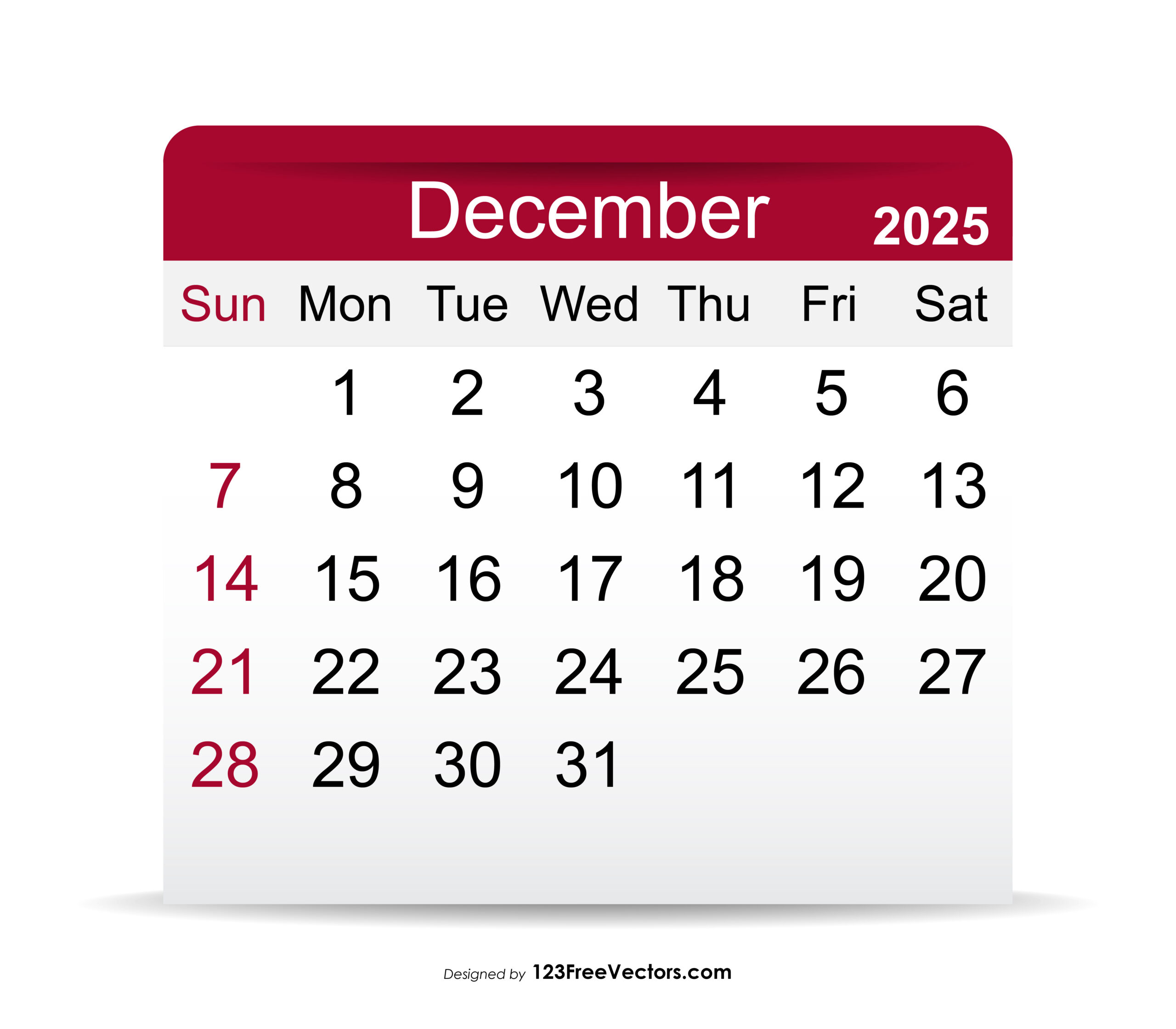 Free Download 2025 December Calendar inside Calendar December 2025 2008 Printable