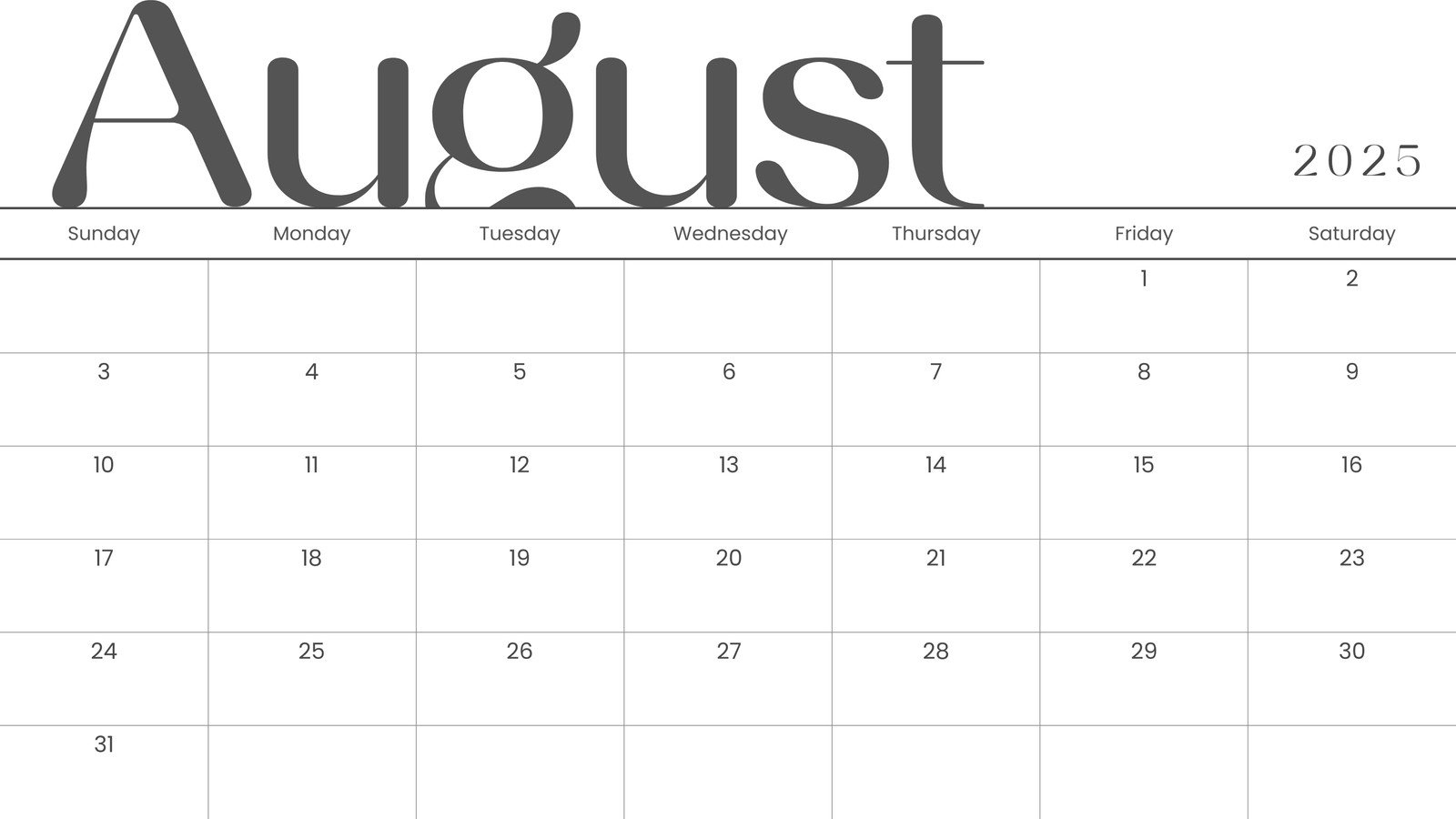 Free Printable August 2026 Calendar Templates | Canva for Printable Calendar August 2025 to December 2025
