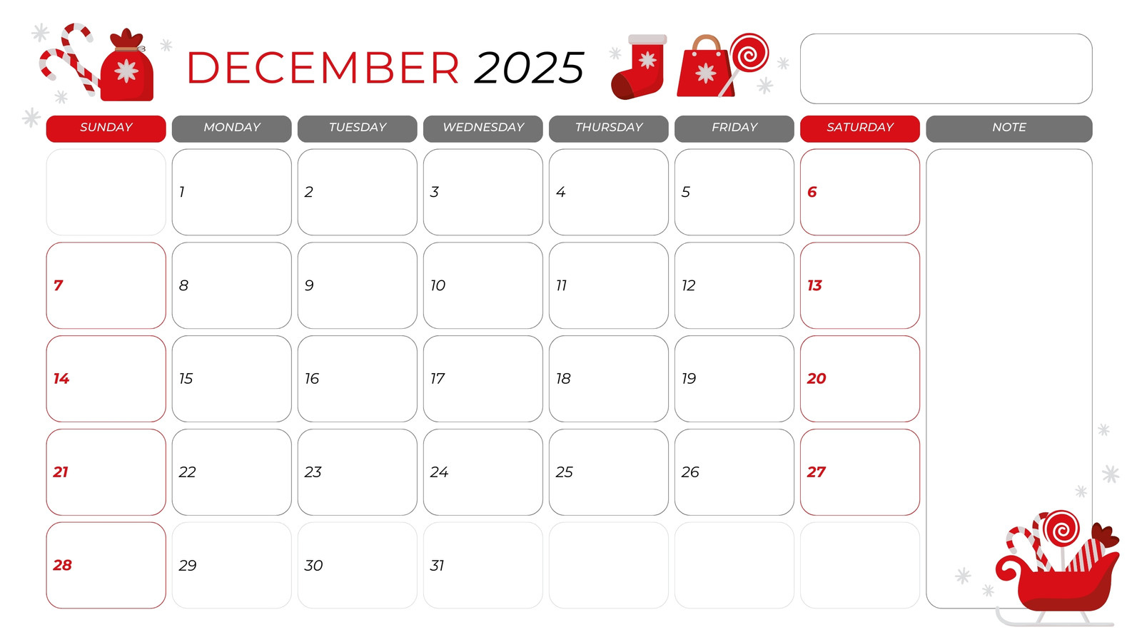 Free, Printable December 2025 Calendar Templates | Canva intended for Printable December 2025 Calendar Christmas