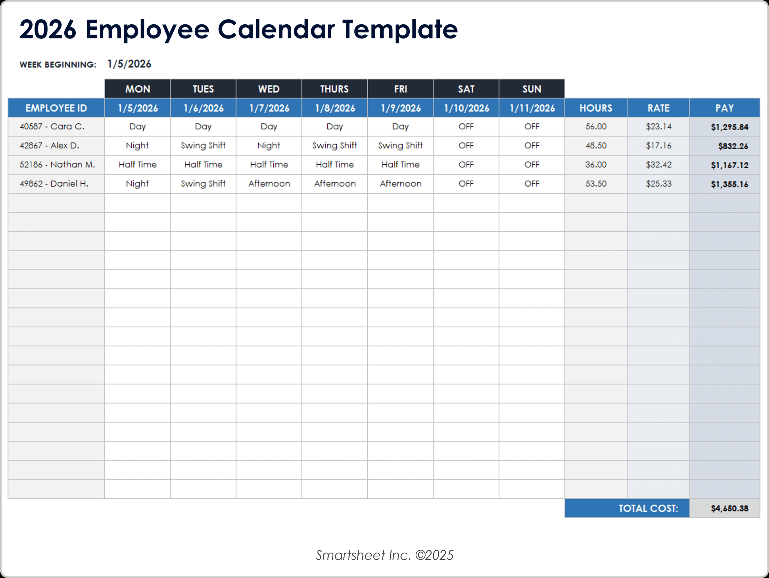 19 Free Google Calendar Templates For 2026 within Employee Attendance Calendar 2026 Template Free