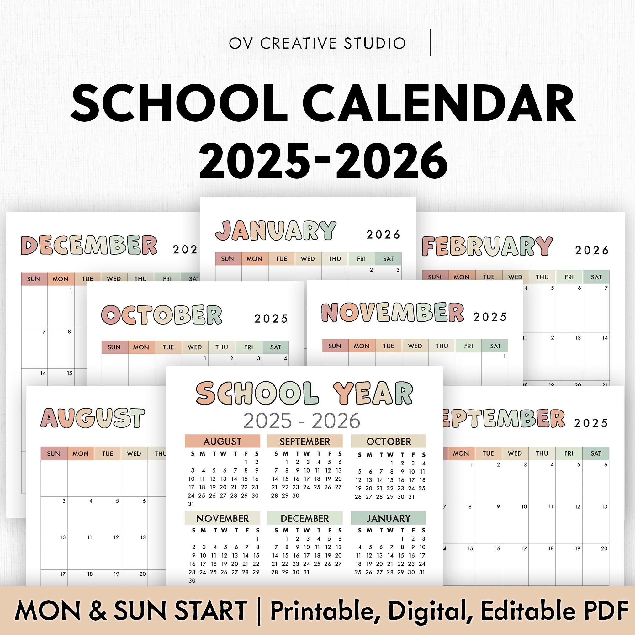 2024/2025 School Calendar - Etsy pertaining to Nyc Catholic School Calendar 2026 to 2027