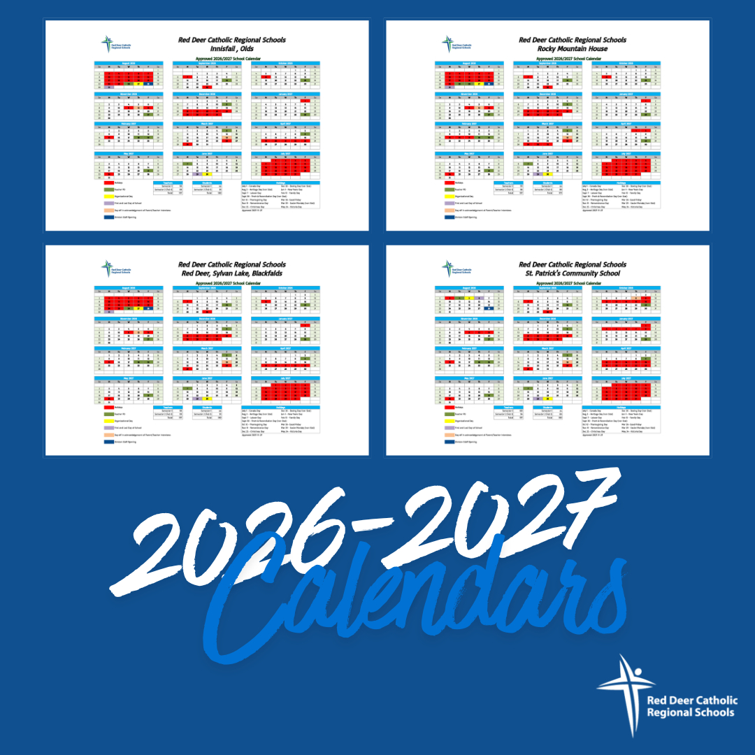 2026-2027 School Year Calendars Now Available! | Red Deer Catholic inside Catholic Calendar 2026 - 2027