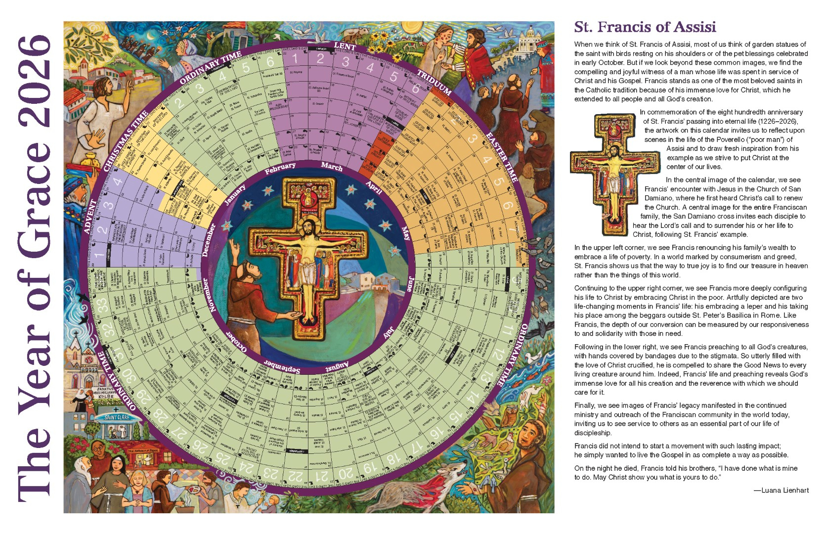2026 Catholic Liturgical Calendar: Small Paper Pack Of 25 | T. H. in Year of Grace Liturgical Calendar 2026