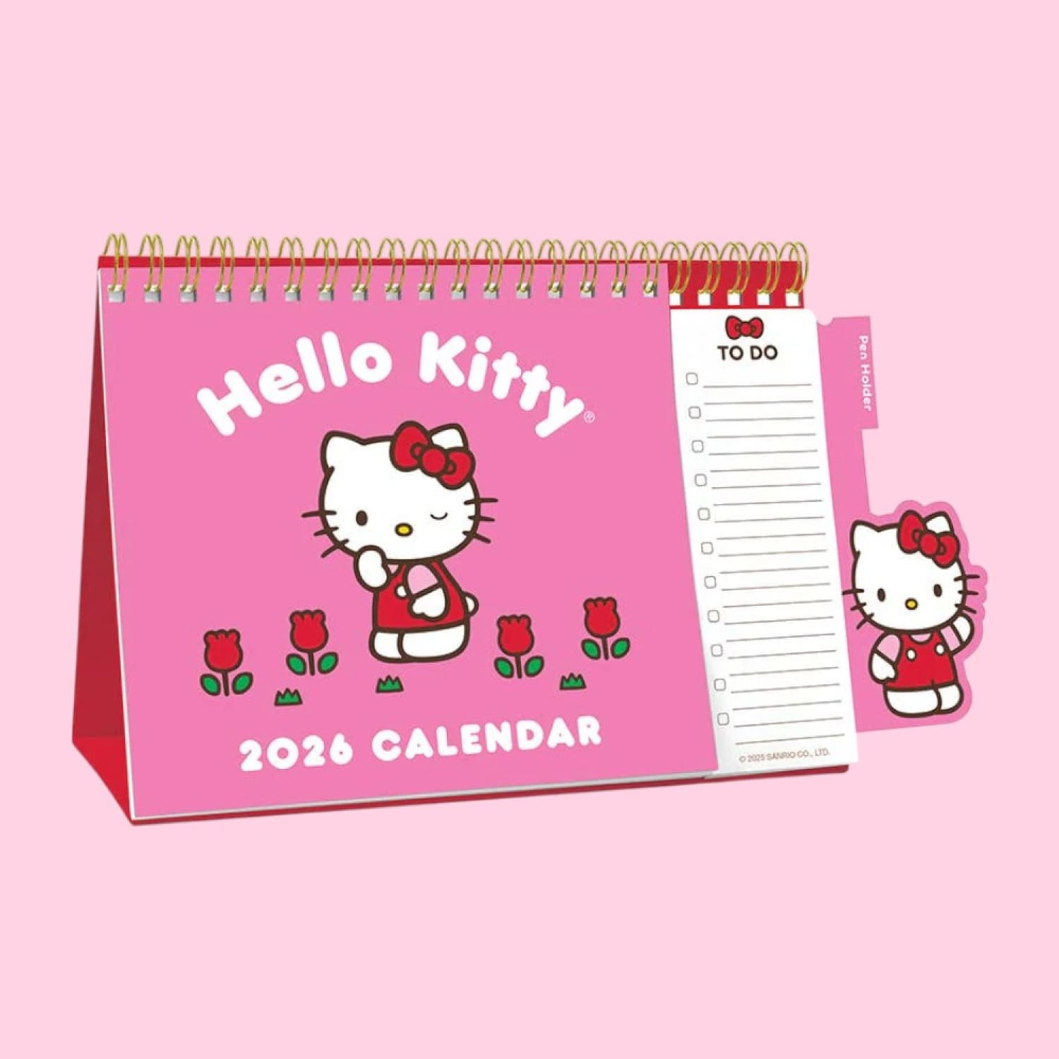 2026 Hello Kitty Playful Pink Standing Desk Calendar | Friends Nyc with regard to Hello Kitty Desk Calendar 2026