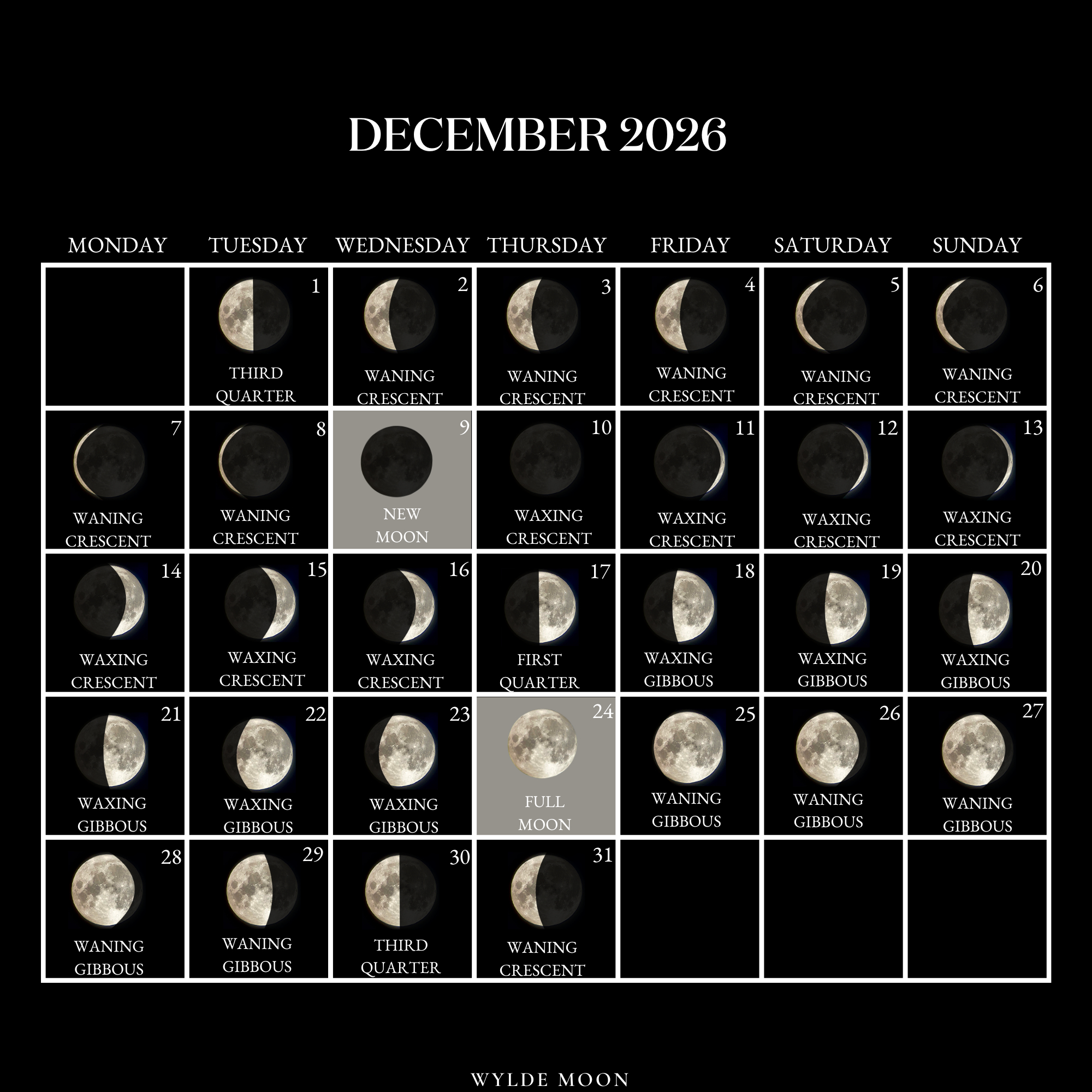 2026 Moon Calendar - Every Phase And Stage Of The Moon with regard to New Moon and Full Moon Calendar 2026