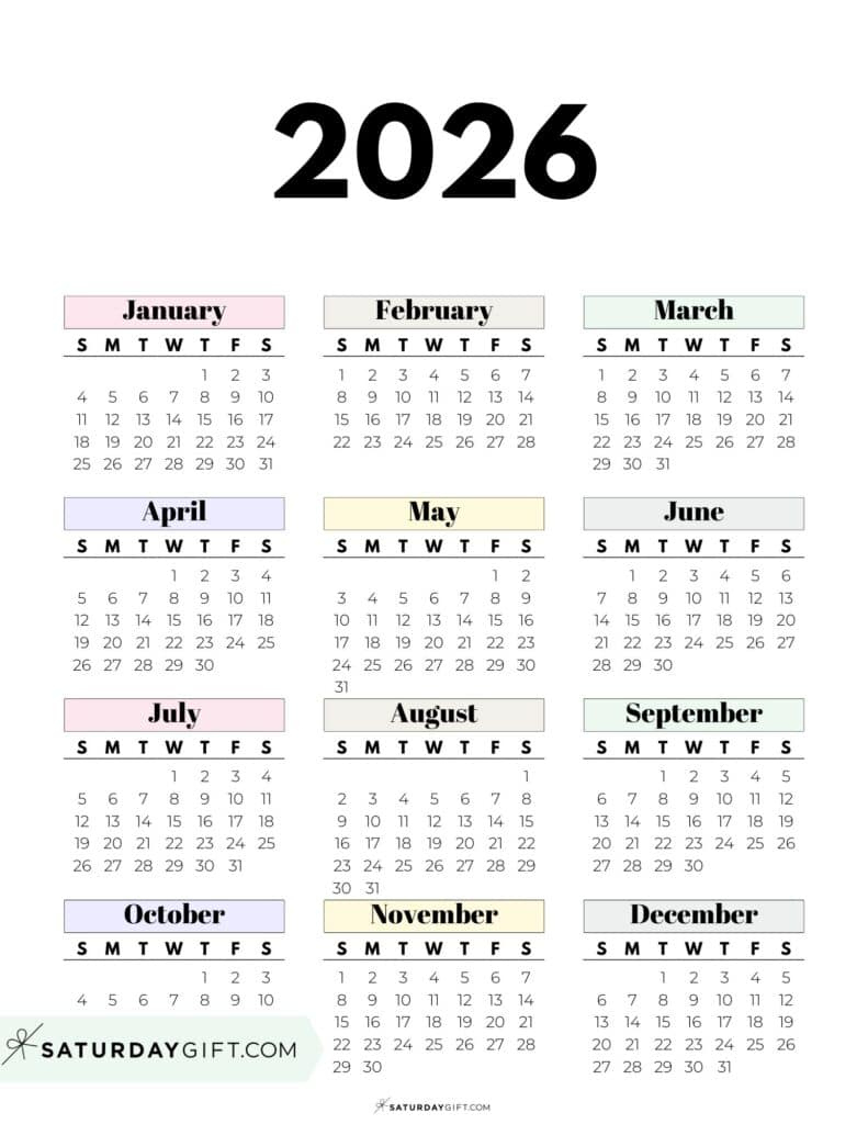 2026 Yearly Calendars - 35 Free Printables regarding How Many Years Until 2026?