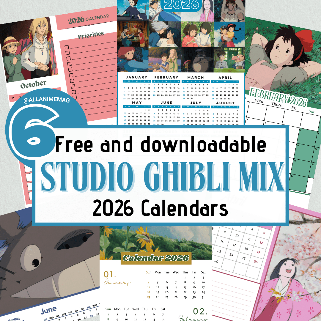 6 Free 2026 Anime Calendars: Studio Ghibli Compilation - All About pertaining to Anime Calendar 2026 Release Dates