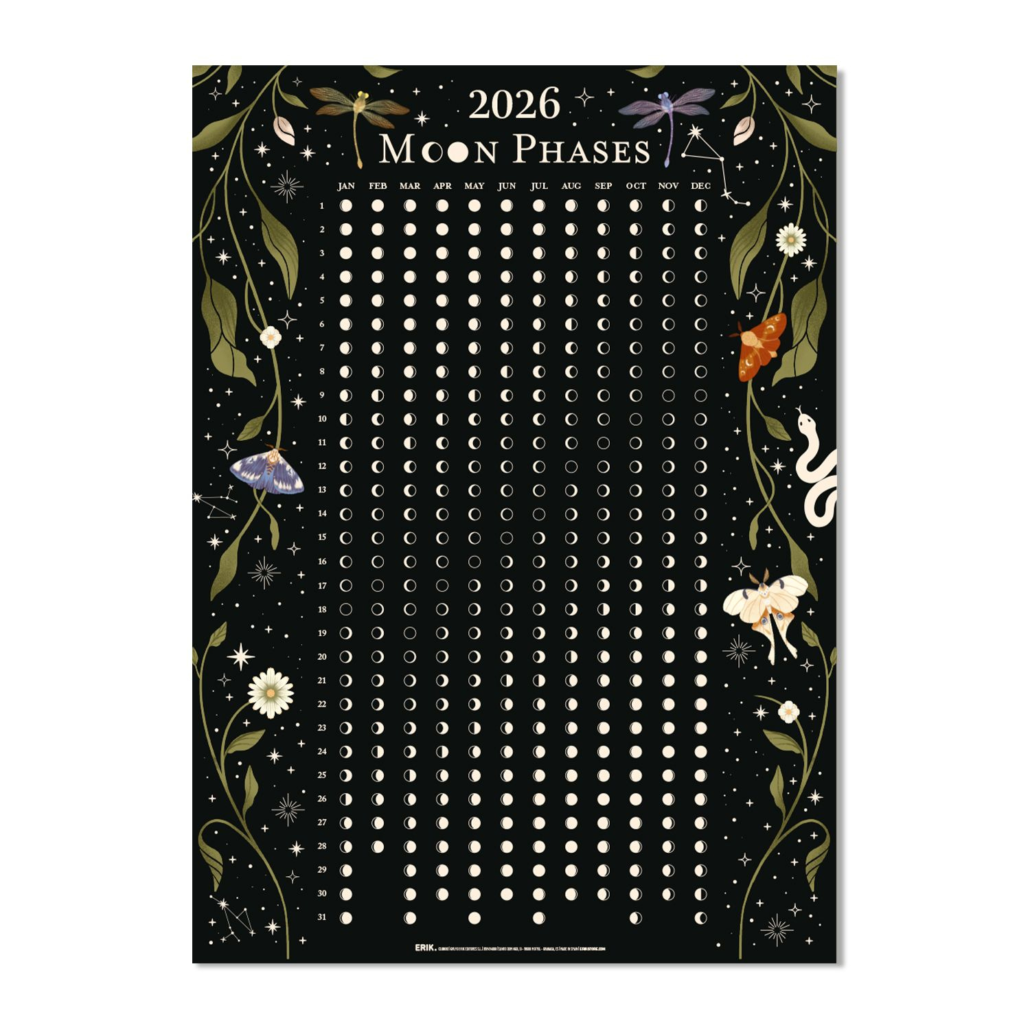 Astral: Mondphasenkalender 2026 - Merchoid Deutschland regarding 2026 Moon Phase Calendar