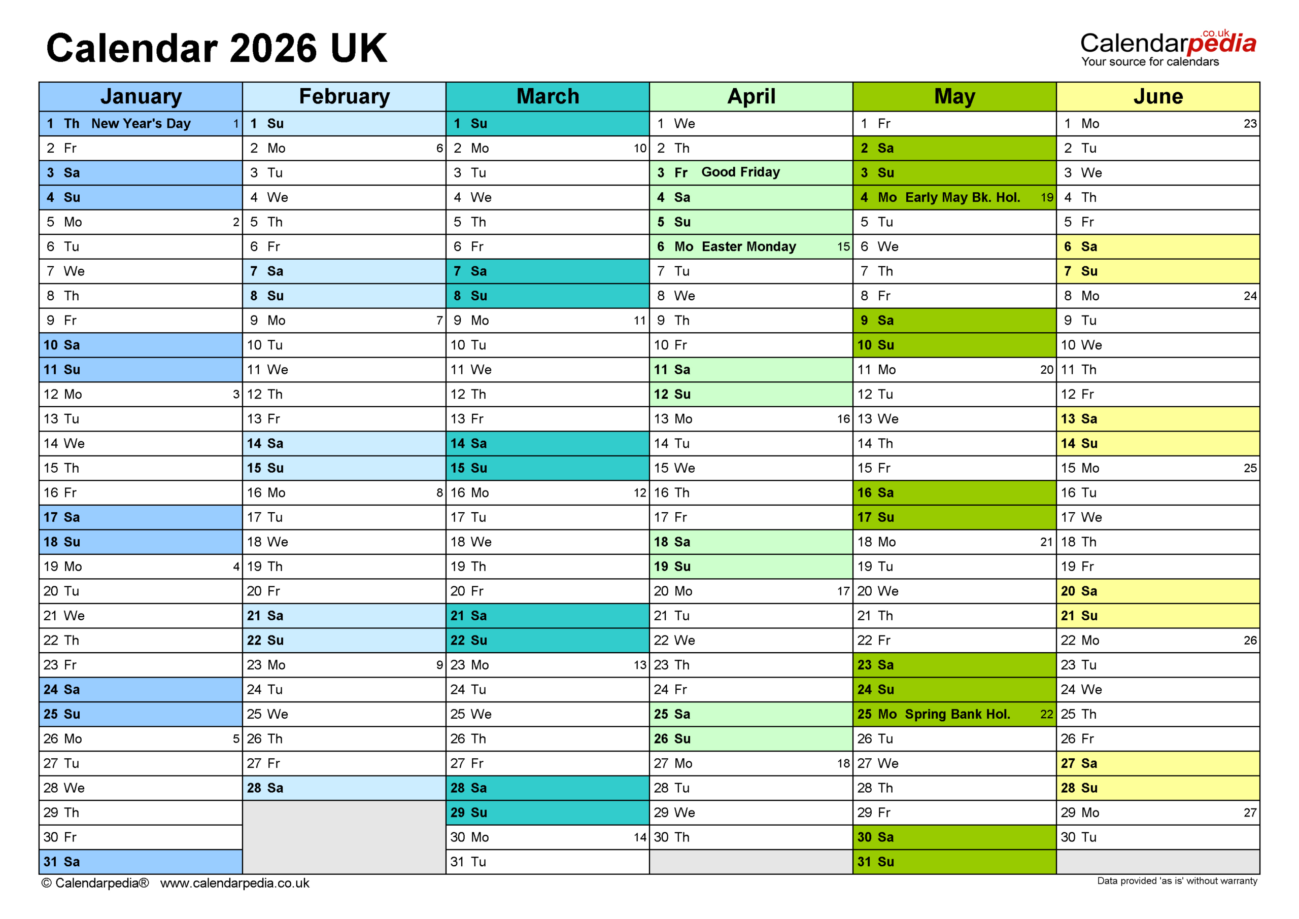 Calendar 2026 (Uk) - Free Printable Microsoft Excel Templates with Attendance Tracking Calendar 2026