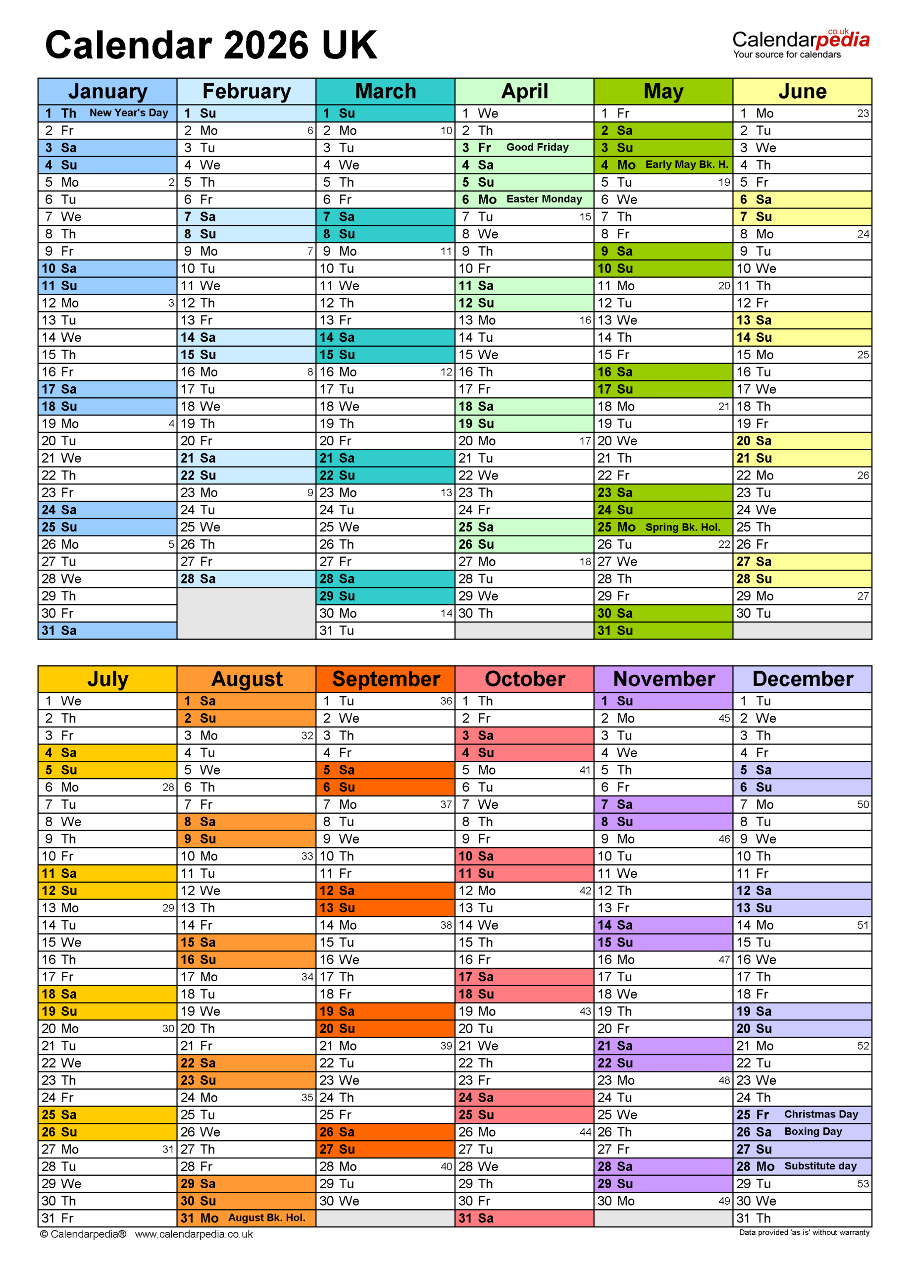 Calendar 2026 (Uk) - Free Printable Pdf Templates with Yearly Event Calendar 2026