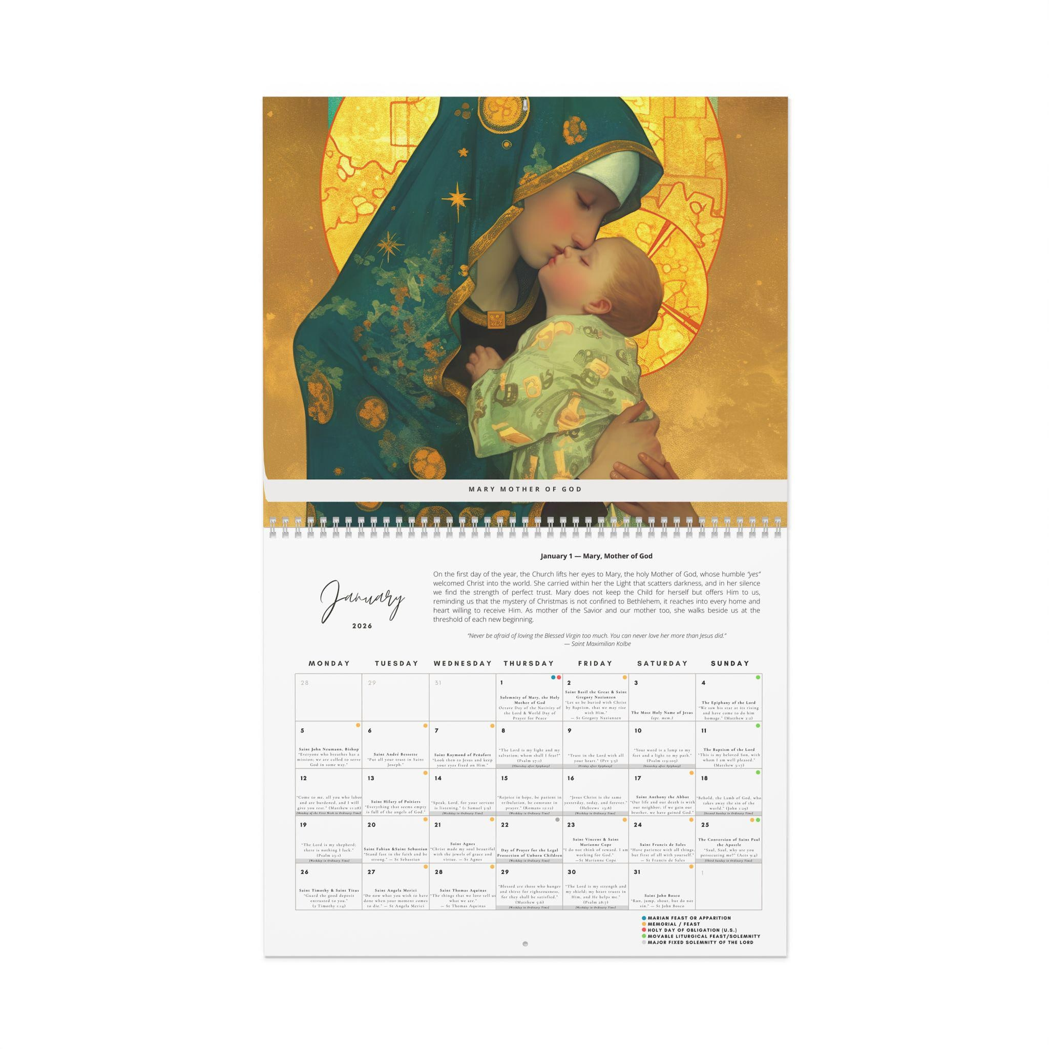 Catholic Liturgical Calendar 2026 - Saints, Solemnities &amp;amp; Marian with regard to Catholic Calendar January 2026