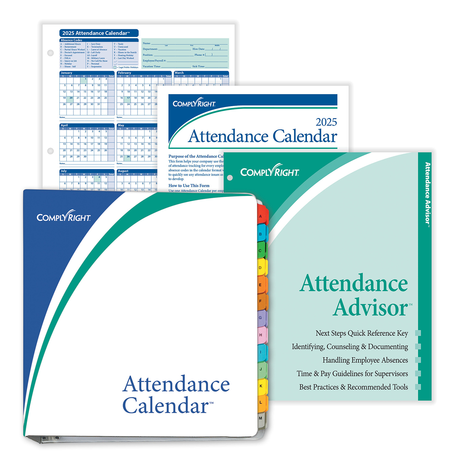 Complyrightdealer | 2026 Attendance Calendar Kit, Pack Of 200 in Attendance Calendar 2026