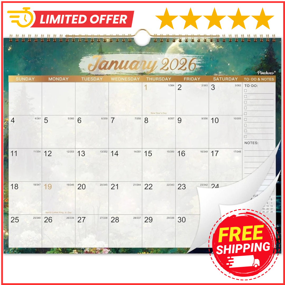 Cute Calendar 2026 Wall Calendar - 2026 Calendar, 12 Months Wall inside 2026 Monthly Calendar With Julian Dates