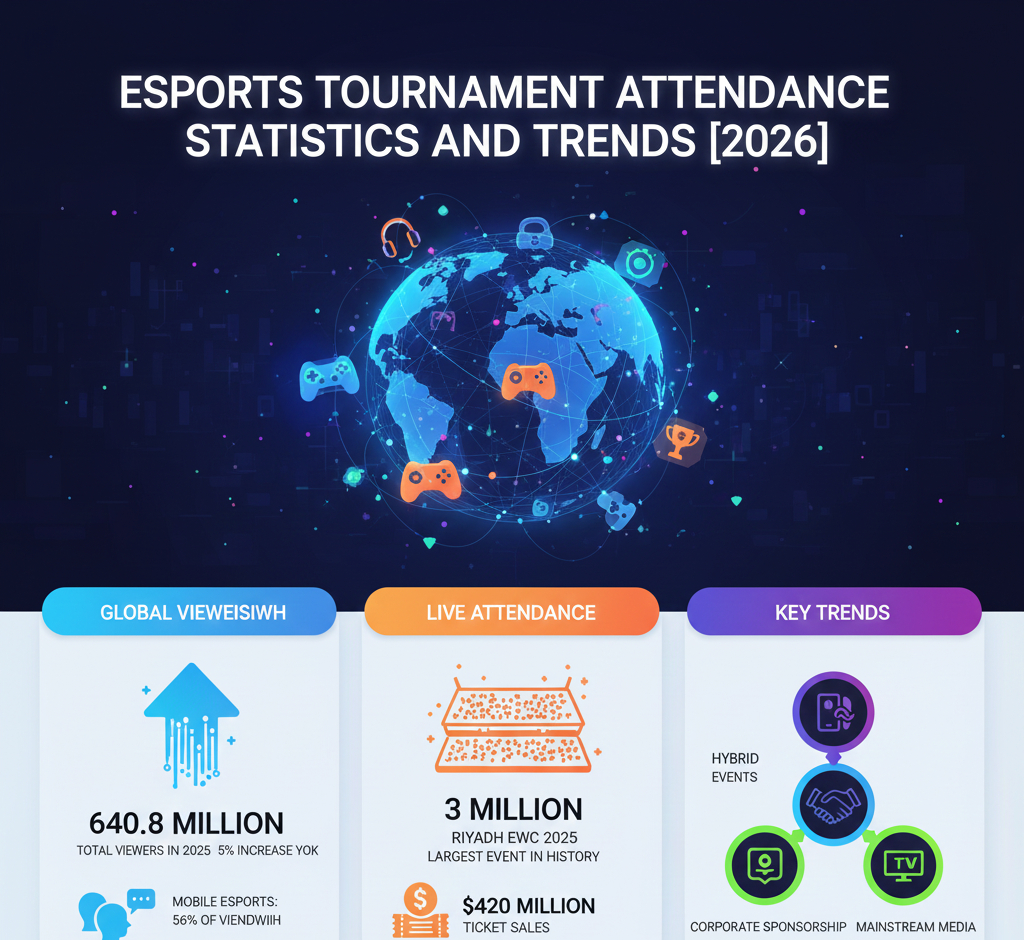 Esports Tournament Attendance Statistics And Trends [2026] - Icon intended for National Attendance Statistics 2026