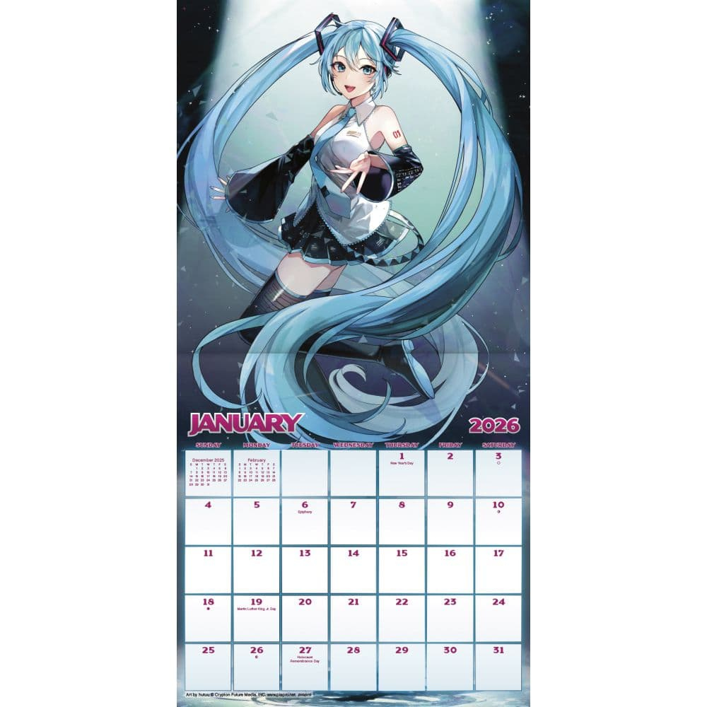 Hatsune Miku 2026 Wall Calendar - Calendars with Anime Calendar 2026 Releases