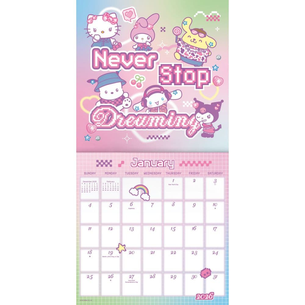 Hello Kitty 2026 Mini Wall Calendar - Calendars regarding Hello Kitty Calendar 2026