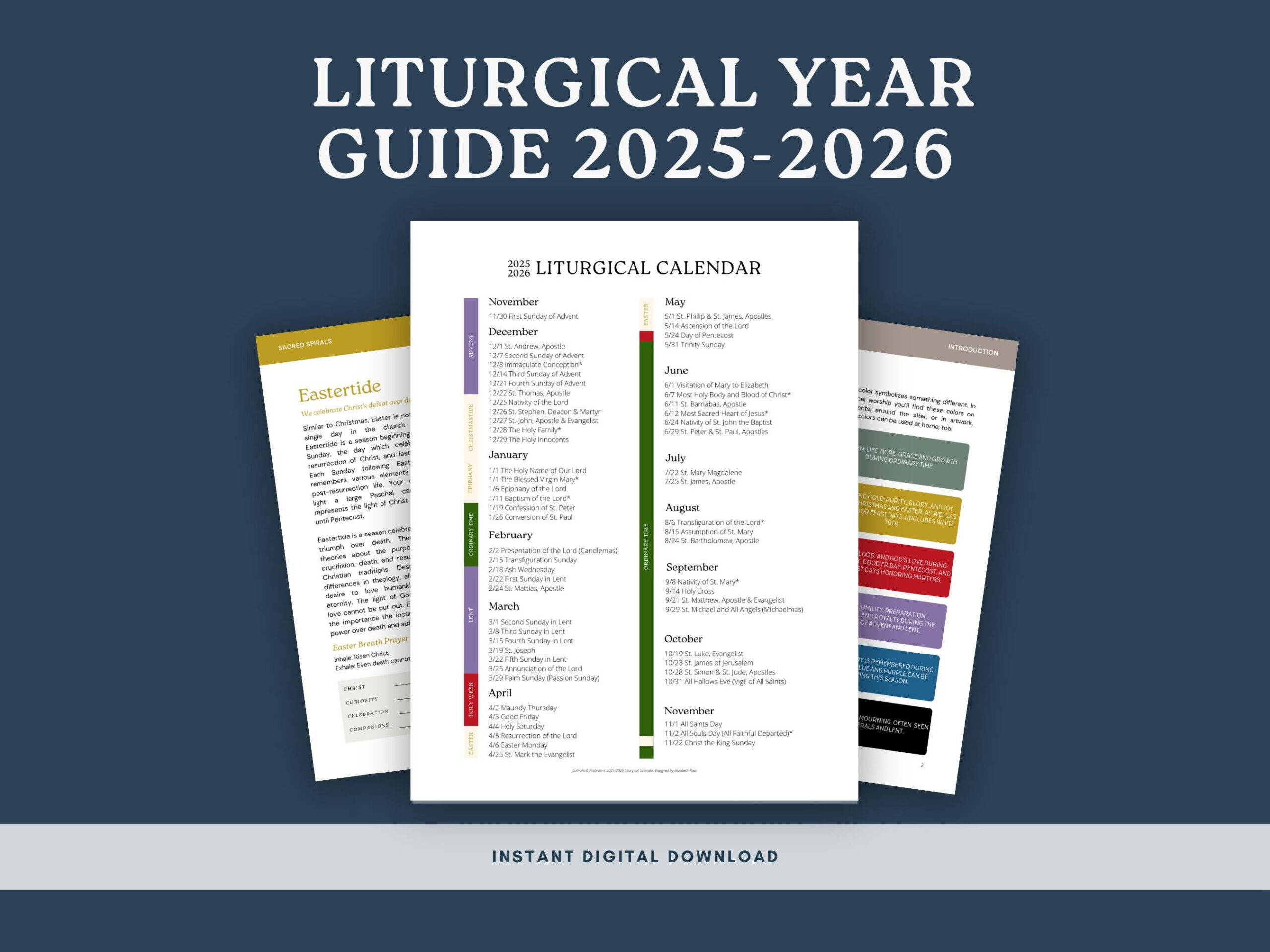 Liturgical Calendar 2025-2026: Ecumenical Church Year Guide (Pdf for Methodist Liturgical Calendar 2026