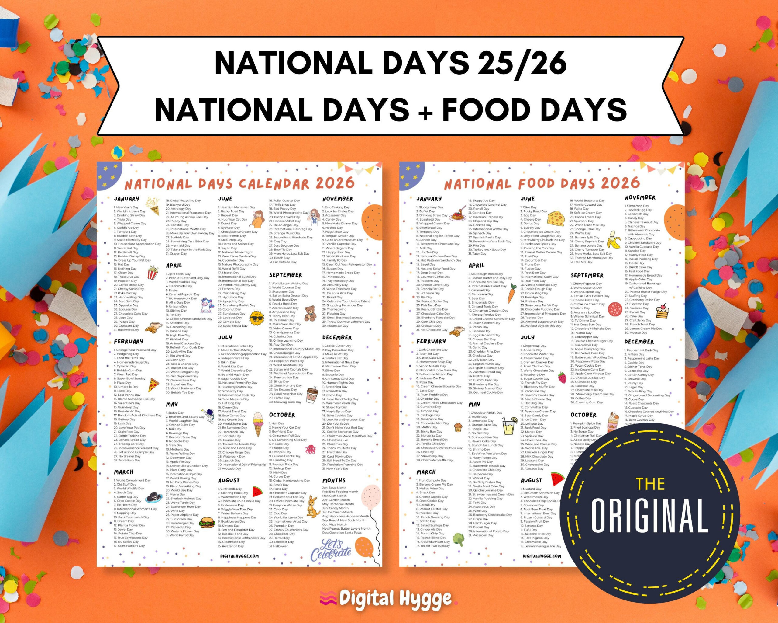 National Days + National Food Holidays 2025 &amp;amp; 2026 | Printable intended for National Food Day Calendar 2026