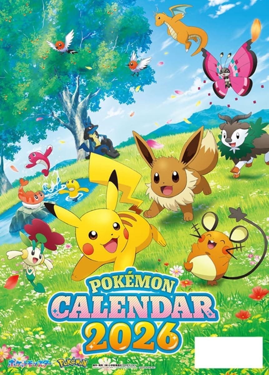 Pokémon 2026 Calendar A2 Size Japan Wall Calendar New | Ebay in 2026 Pokemon Calendar