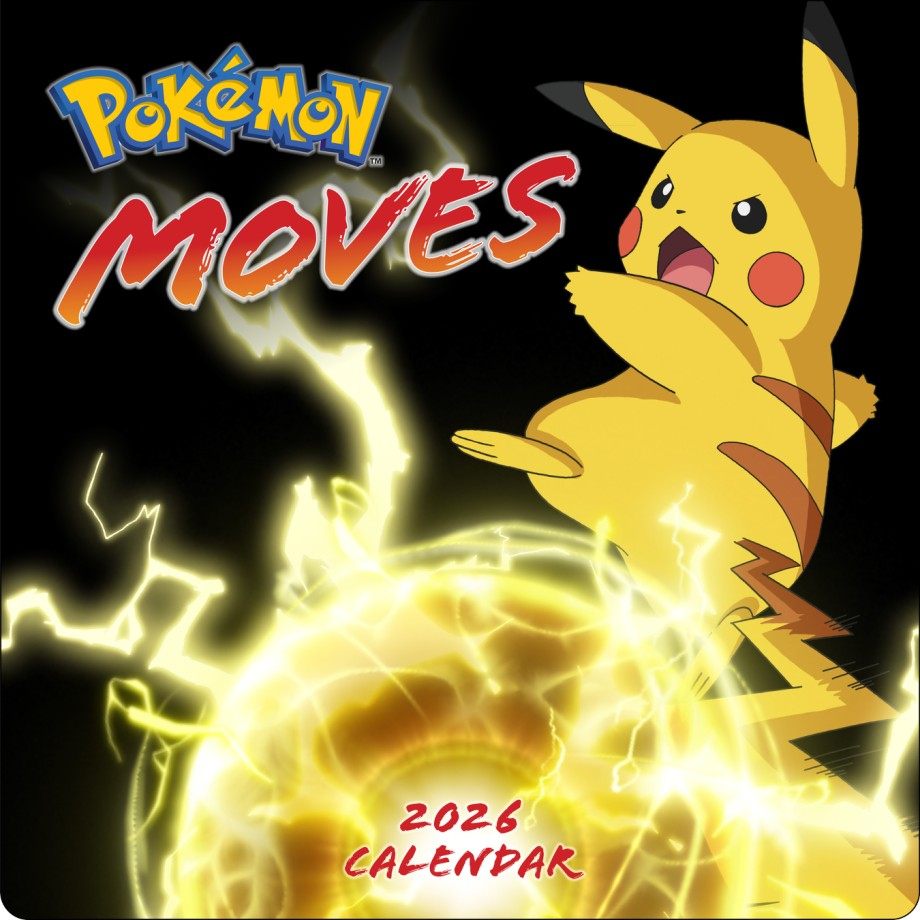 Pokémon Moves 2026 Wall Calendar (Wall) | Abrams pertaining to Pokemon Calendar 2026 with Holidays