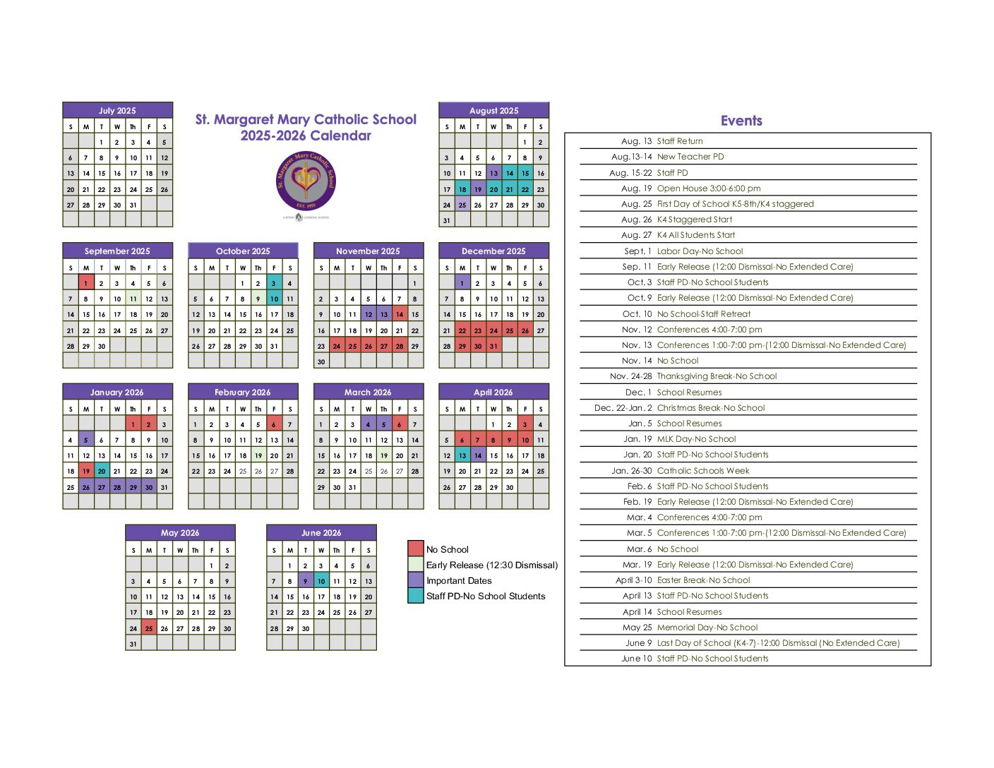 School Calendar - Seton Catholic intended for Seton Catholic College Calendar 2026