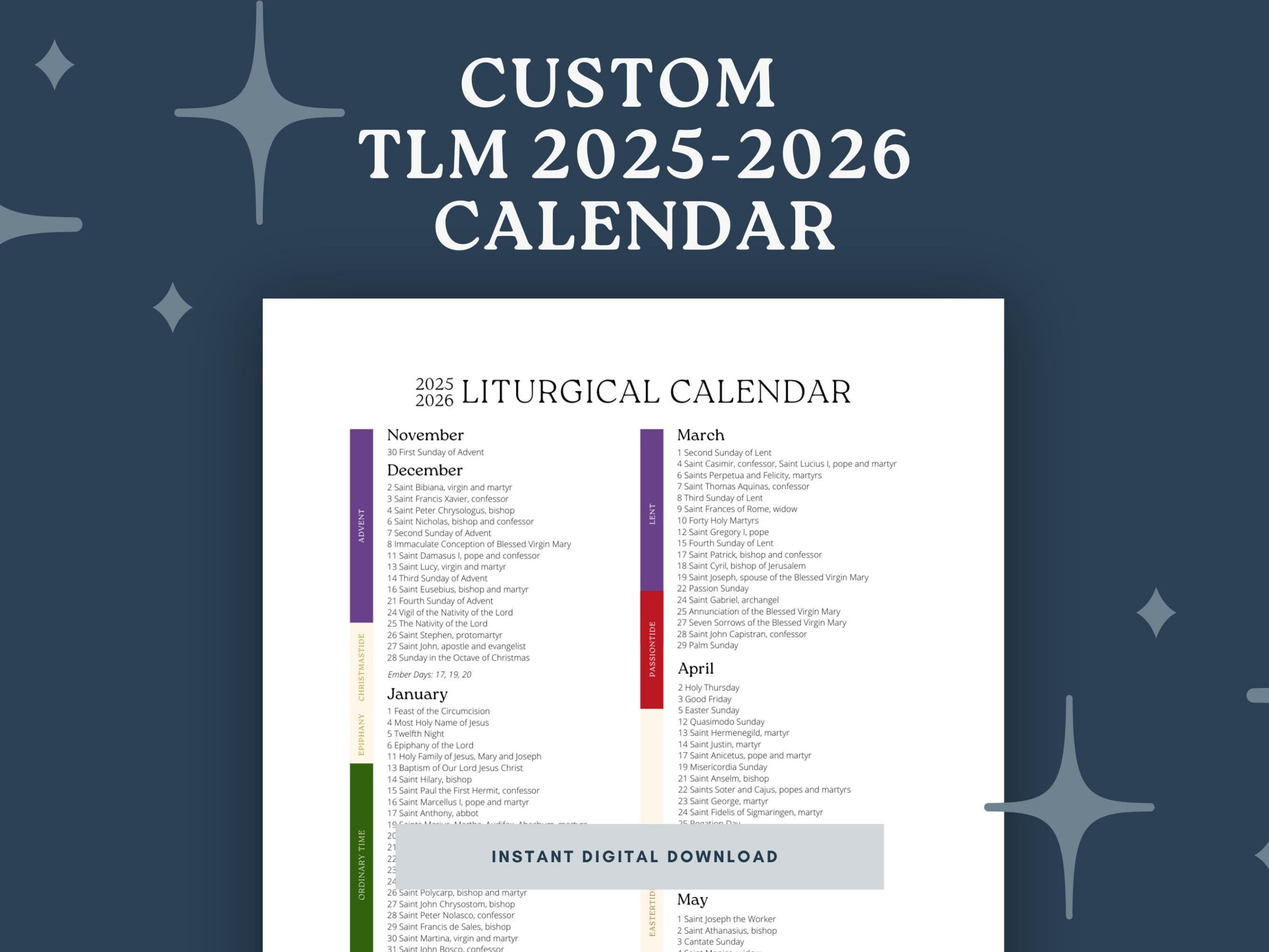 Traditional Latin Mass For 2025-2026 Liturgical Calendar | Custom for Usccb Liturgical Calendar 2026