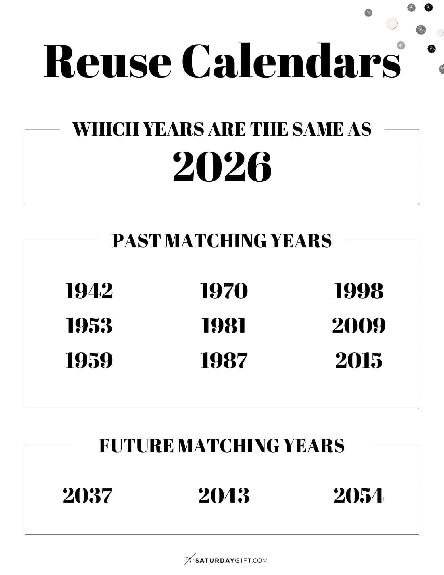 What Calendar Can I Reuse For 2026? What Year Is The Same As 2026? with regard to What Calendar Year Is The Same As 2026?