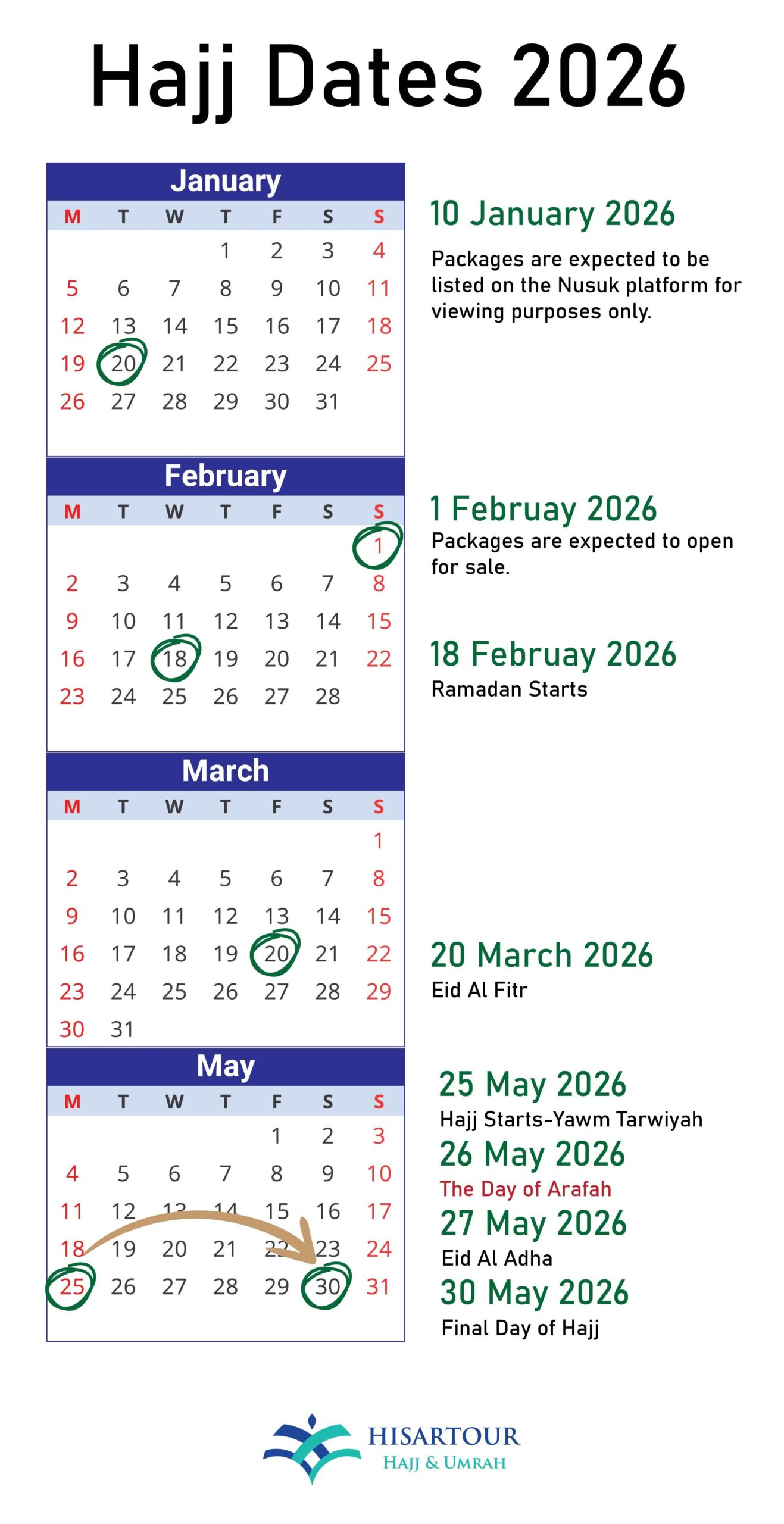 When Is Hajj 2026? Arafah Day, Eid Al-Adha 2026 Dates pertaining to Islamic Calendar 2026 Uae